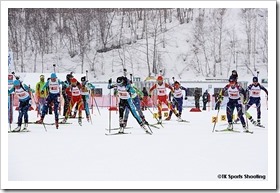 第８回札幌冬季アジア大会７日目 バイアスロン男女混合リレー