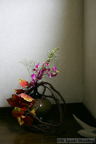 玄関の花
