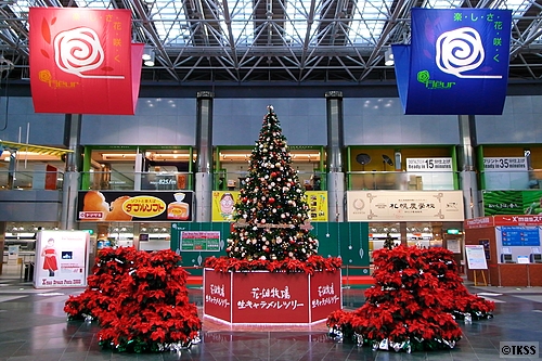 新千歳空港２階のクリスマスツリー