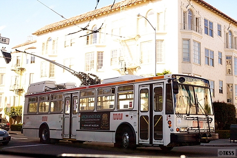 サンフランシスコのトロリーバス